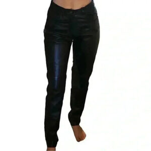 Vintage 90s Hugo Buscati Women’s Genuine Leather Bootcut Pants Size 10